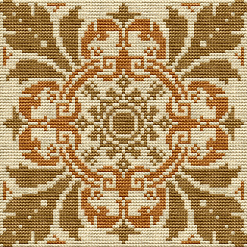 Small Persian Tile - Sahara Needlepoint Tapestry Digital Download Chart